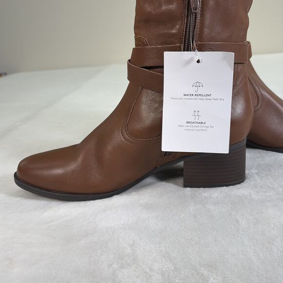 NWOT Naturalizer Denny Over-The-Knee Womens 9.5M Brown Leather Boot Bnfts Chrty - Picture 6 of 16
